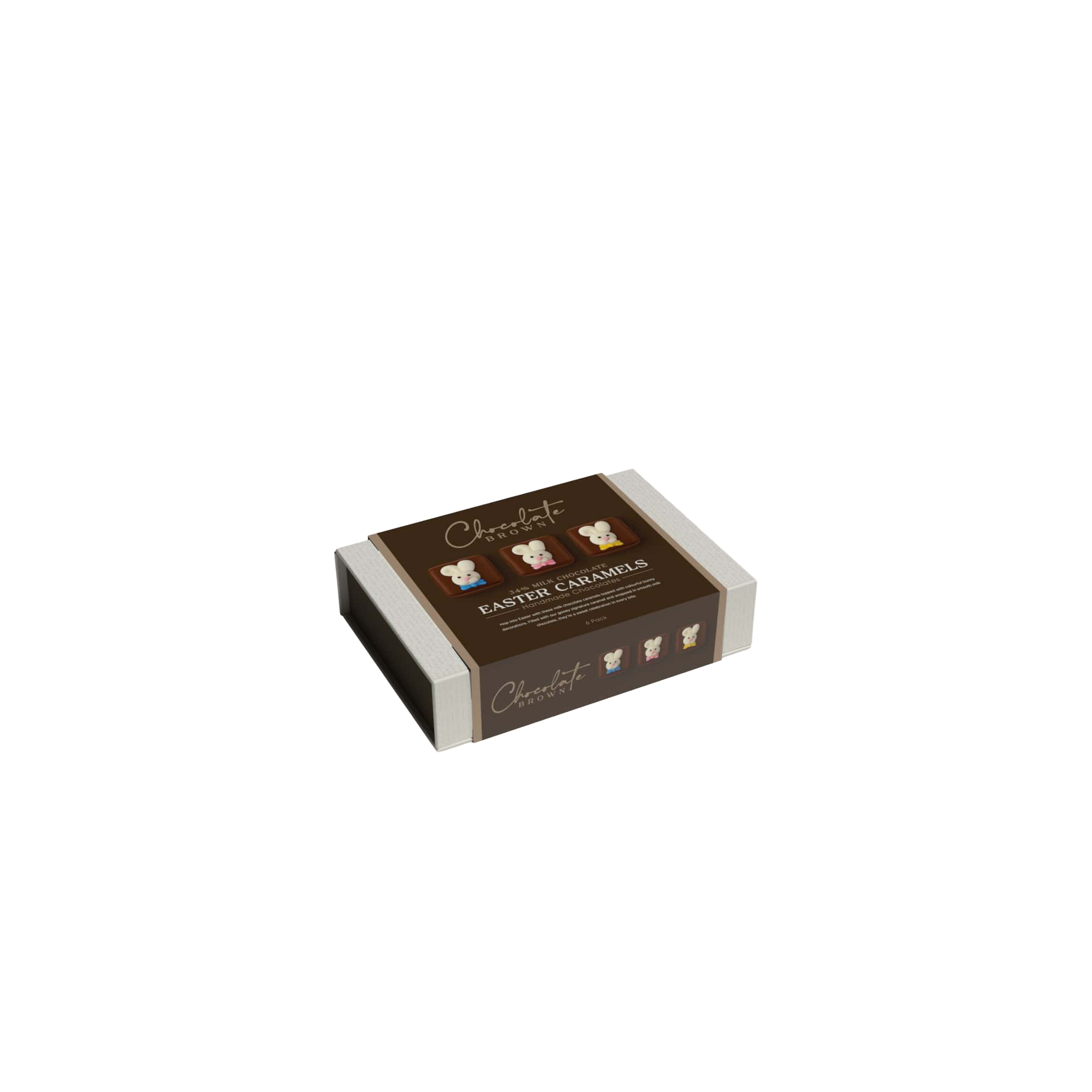 CBB23 easter caramels - 6 pack chocolate brown