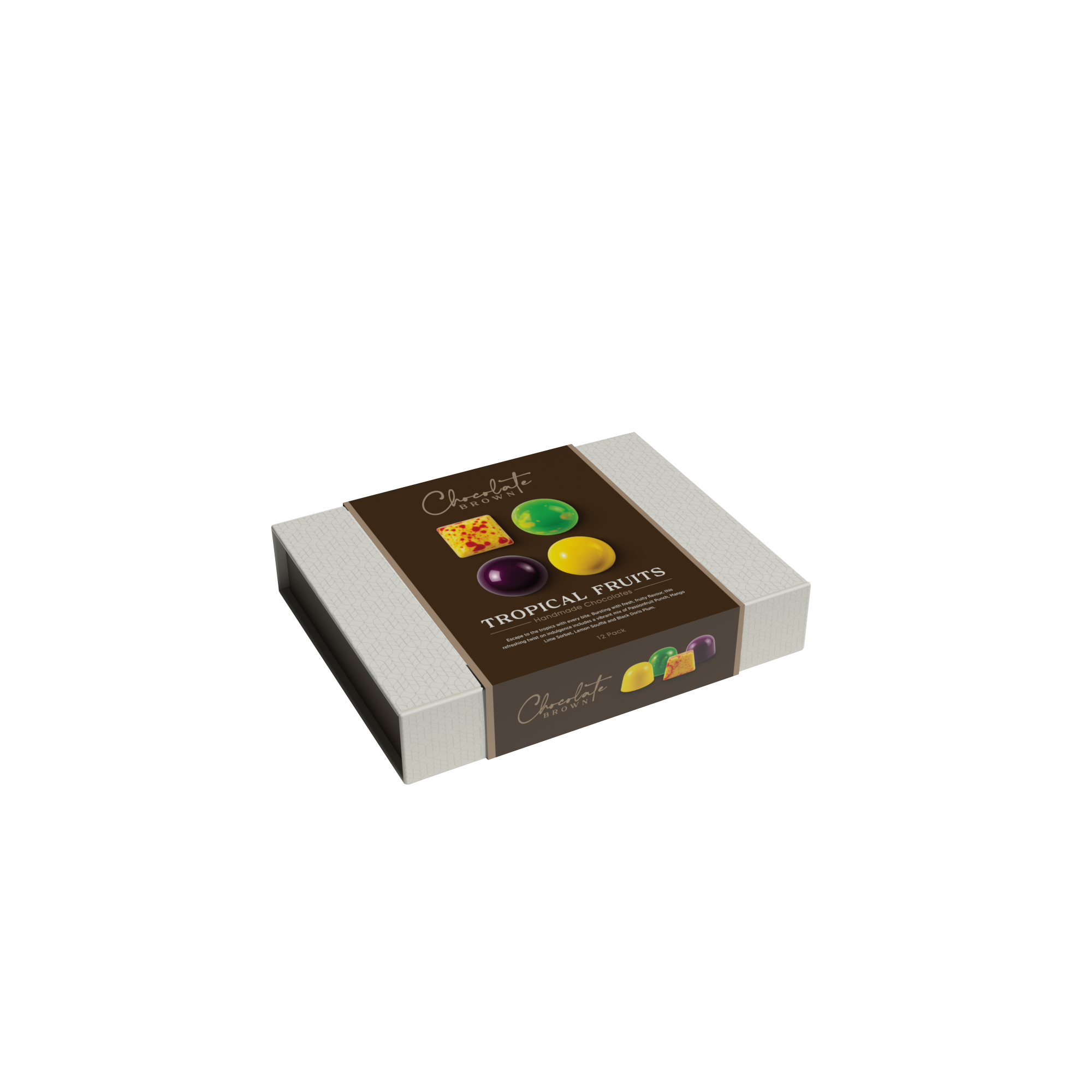 CBB95 tropical fruits 12 pack chocolate brown